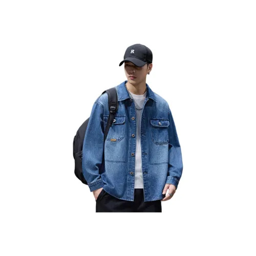 Tonlion Средне-голубой Унисекс Рубашки