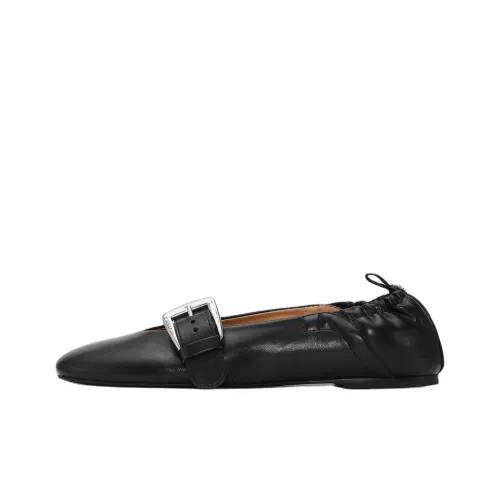 GANNI Плоская подошва Туфли Мэри Джейн Женские Черные