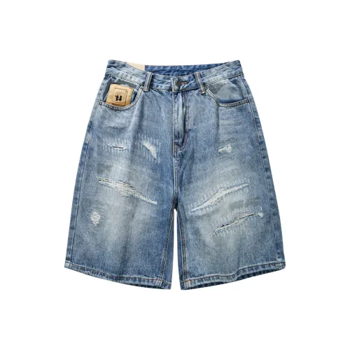 HZWH Темно-синие мужские джинсовые шорты