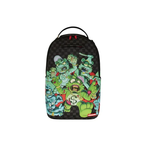 SPRAYGROUND Рюкзак из искусственной кожи мужской черный и зеленый