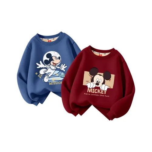 Disney [Утолщенный и с флисовой подкладкой] Индиго-синий + Online Бургунди KIDS Свитшоты