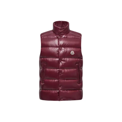 MONCLER Бордо Красный Мужской Пуховый жилет