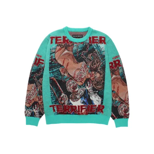 WACKO MARIA Коллаборация TERRIFIER Co-branded Edition Fw25 Мохер Жаккард KNIT Свитер Унисекс