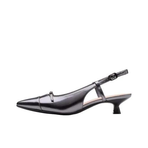 Clarks Scarlyt Rowan Узкий каблук Высокие каблуки 4CM Женские Серебряные