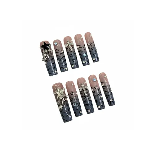 Yun Yue Joe Western False Nail Длинный Gothic Gradient Instagram Style 35mm