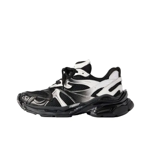 Balenciaga Runner2,0 Градиентный Lines Low Топ Толстоподошвенные кроссовки Женские Черный
