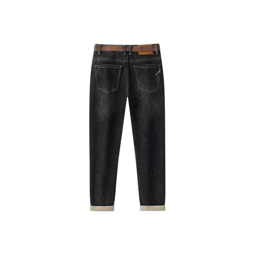 HALEBOSS Мужские черные джинсы