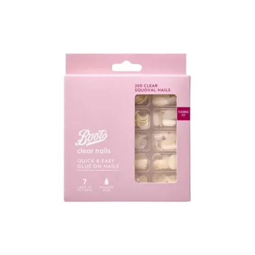 Ботинки Flexible And Easy To Use False Nail Квадратный и Круглый Прозрачный Телесный 200 Шт