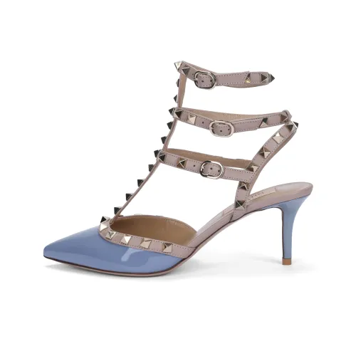 Valentino Rockstud Garavani Узкий каблук Высокие каблуки 6,5 см Женские Синий