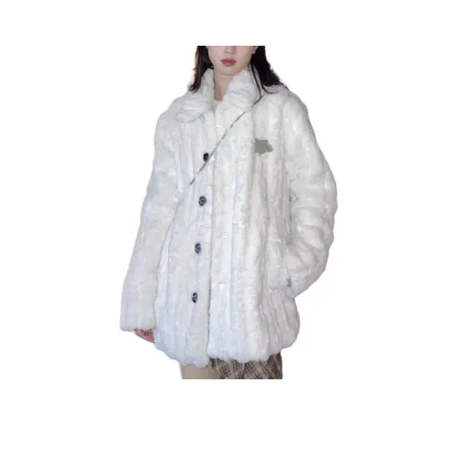 SRCG Белый Женские Бархатные Куртки