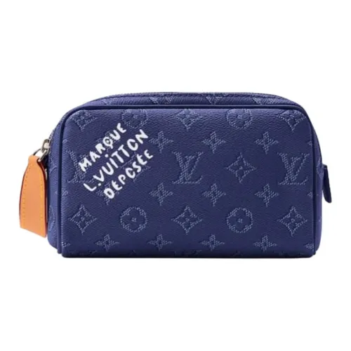 LOUIS VUITTON Dopp Kit Сумка для туалетных принадлежностей на молнии Мужская Океан Синий