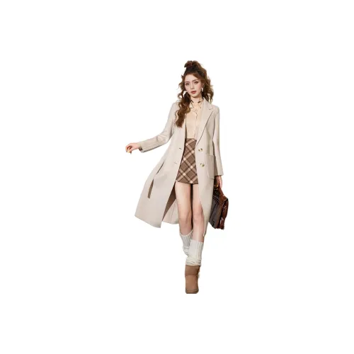 FAWENXIANGZI Бежевый Женский Пальто