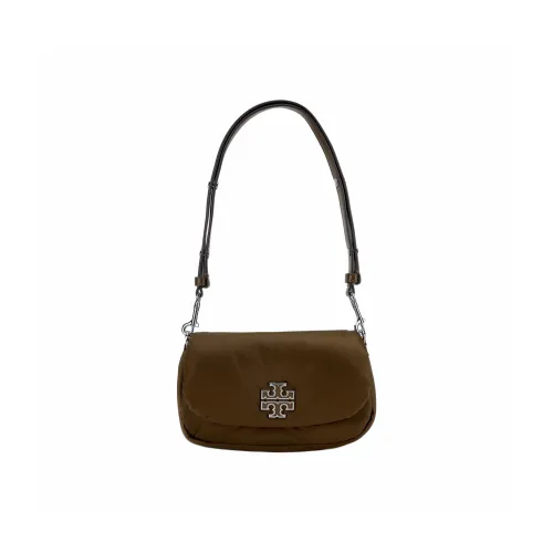 TORY BURCH Ткань Сумка через плечо Женская Кофейно-коричневая