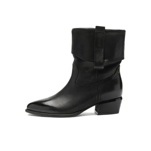 NINE WEST Ботильоны 4,5 см Женские Черные с флисовой подкладкой