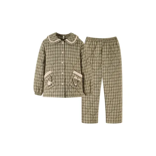 Qin Jing Пижамный комплект женский зеленый