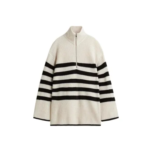H M Светлый Бежевый Полосы Женские Свитера