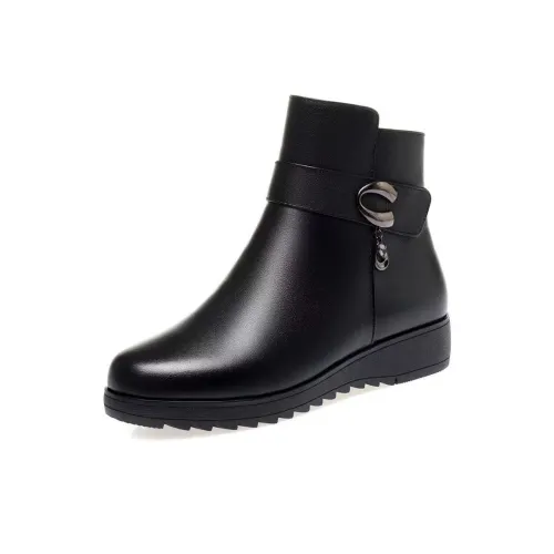 Puppytown Ботильоны с флисовой подкладкой черные женские