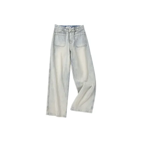 Le Alfashionline Серый Синий Женские Джинсы