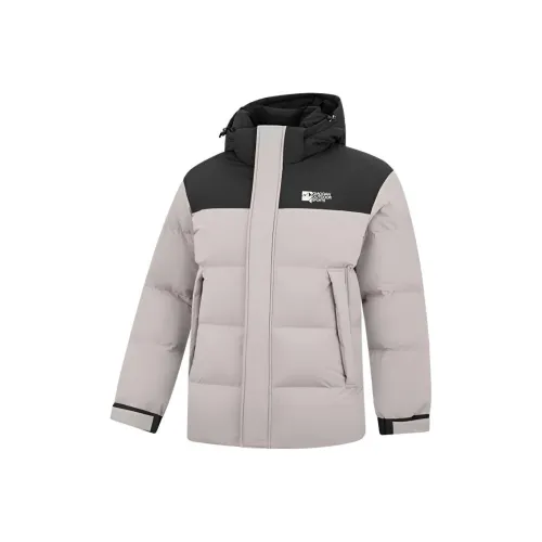 QIAODAN Дымчатый Белый Черный Мужской Пуховик