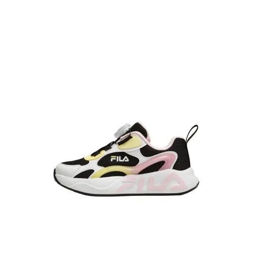 FILA KIDS Shooting Stars 2 Устойчивый к истиранию Легкий Амортизация Низкий Топ Детская Беговая Обувь Черный Эльф Желтый