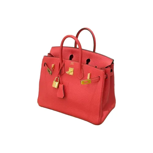 HERMES Birkin Коровья кожа Togo Сумка Birkin Сумка Женская Q5 Rouge Casaque Национальный флаг Красный