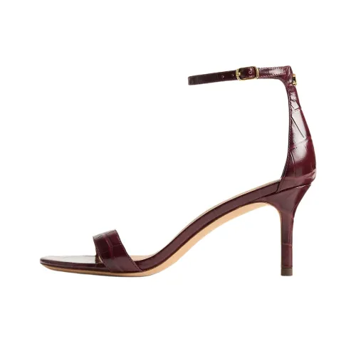 LAUREN RALPH LAUREN Allie One Ремень Сандалии 7 см Женские Красно-коричневый