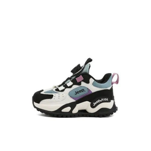 Jeep Endless Run Collection Амортизация Износостойкие Низкие Кроссовки для Беговых Тренировок Айвори Белый Черный Детские