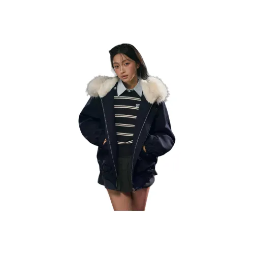 Ariseism Темно-синий Синий Женский Пуховик