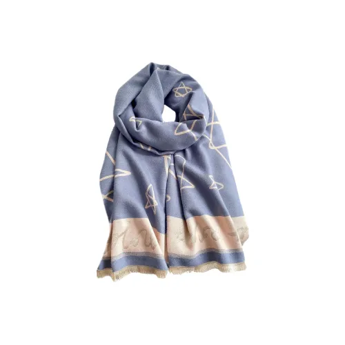 FireMonkey Пряжа Вязаные Шарфы Унисекс Синий Бежевый