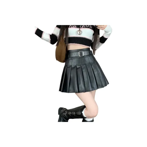 Mu Xiao Xin Кожаные короткие юбки Женские