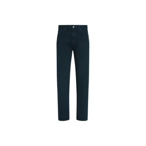 Ermenegildo Zegna Темно-зеленые мужские джинсы