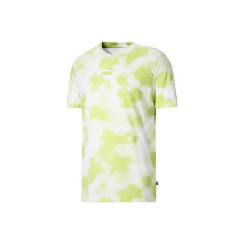 PUMA Cloud Tie Dye Зеленый Мужской T-Рубашка