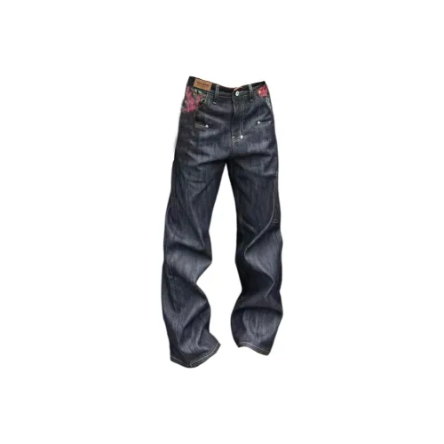 JIKENDI Blue Unisex Jeans JIKENDI Синий Унисекс Джинсы