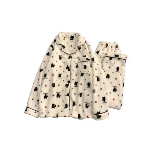 MEIJIAO Черный Kitten [Комплекты одежды] Женские Пижамные Наборы