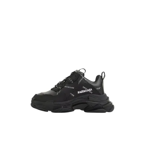 Balenciaga Triple S Low Топ Kids Lifestyle Shoes Черный Детский