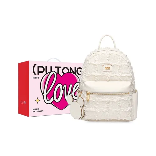 Disney Mickey Series Ткань Рюкзак Стандартный Женские Белый