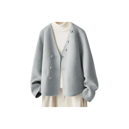 IHIMI Серый Синий Женское Пальто