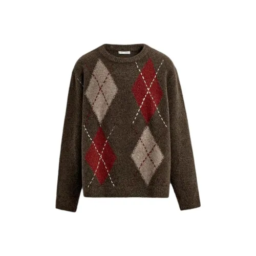 ZARA Коричневый Мужской Трикотаж