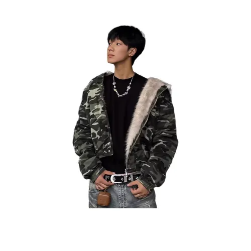 DANJUE Камуфляж Унисекс Пуховики