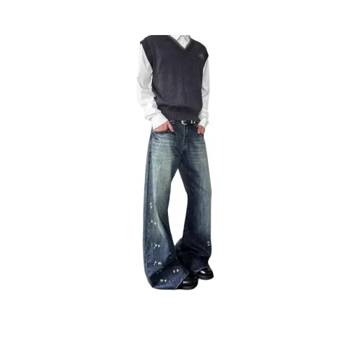 PWUE Синий Унисекс Джинсы