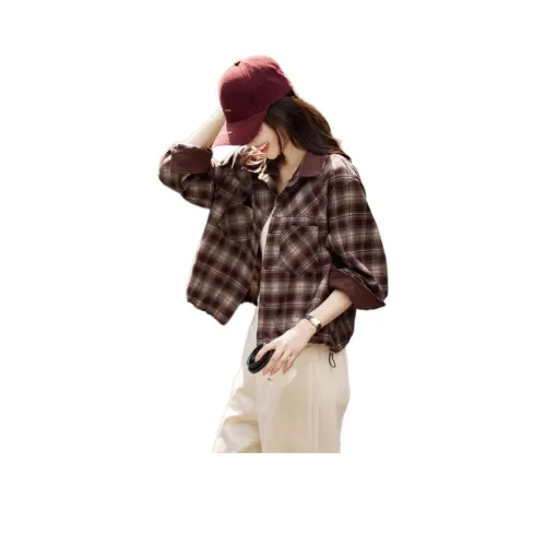 SHANGJING Кофе Женские Рубашки