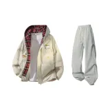 Светло-абрикосовые + вересково-серые штаны