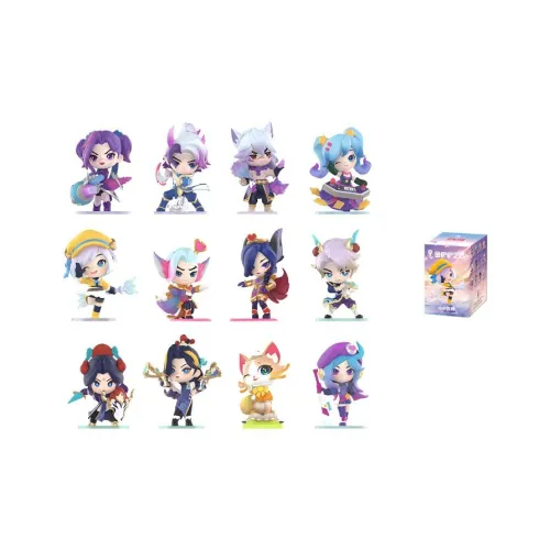 POP MART Golden Shovel Battle Little Hero Collection Фигурка Слепые коробки Один Mystery Коробка Целая коробка 12 шт