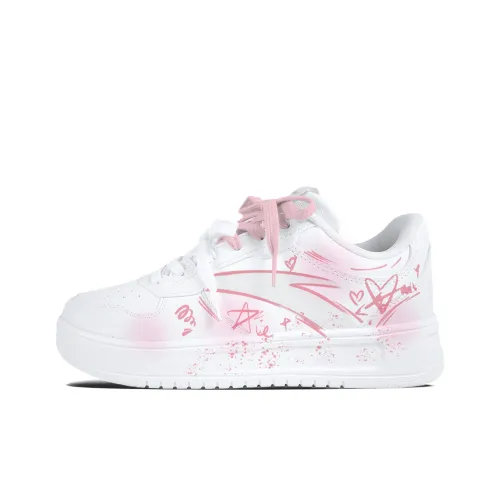 Anta Relaxed Slip Resistant Abrasion Resistant Легкий Низкий Топ Скейтборд Кроссовки Унисекс Белый