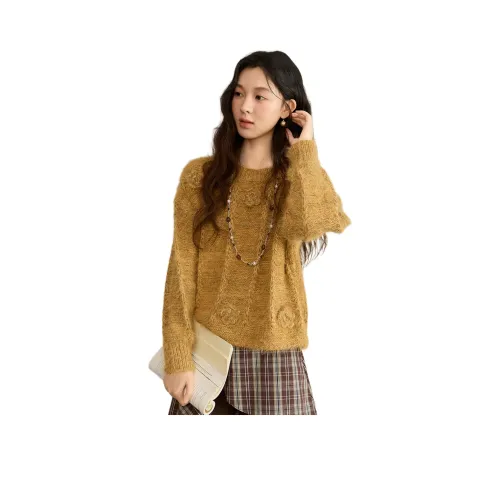 MISHOW Винтажный Желтый Женский Трикотаж