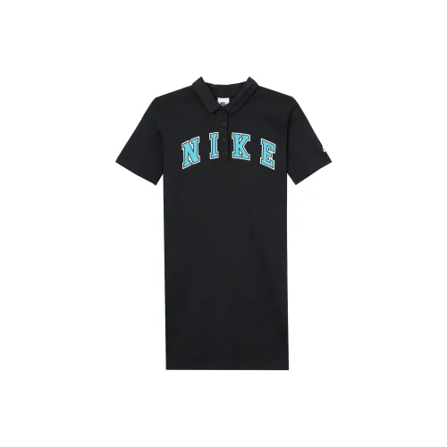 Nike Короткий рукав Платье Женское Черное