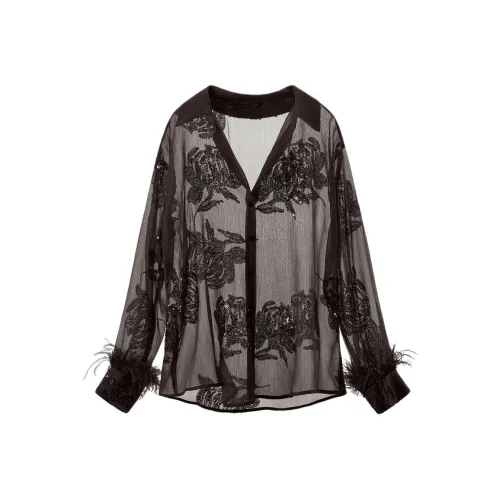 ZARA Collaboration Коричневые Женские Рубашки