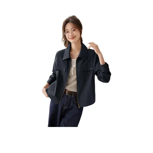 MOHANYIMEI Темно-синие женские куртки