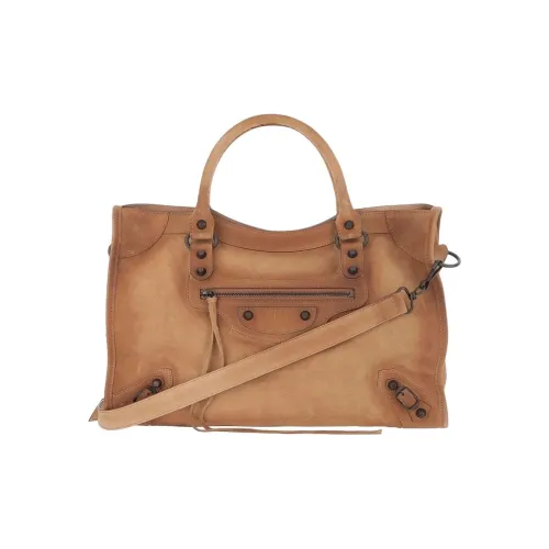 Balenciaga Le City Телячья кожа Сумка Средний Женские Коричневый