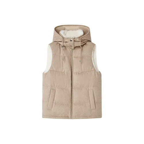 LAUREL Белый Collide Верблюжий цвет Женские жилеты